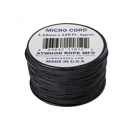 Linka Micro Cord Atwood Rope MFG - 1,18 mm - Szpulka 38mb - Black