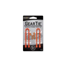 Elastyczny trok Nite Ize Gear Tie 6'' - 2 Pack - GT6-2PK-31- Pomarańczowy